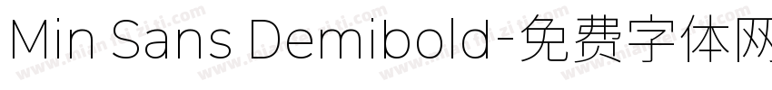 Min Sans Demibold字体转换